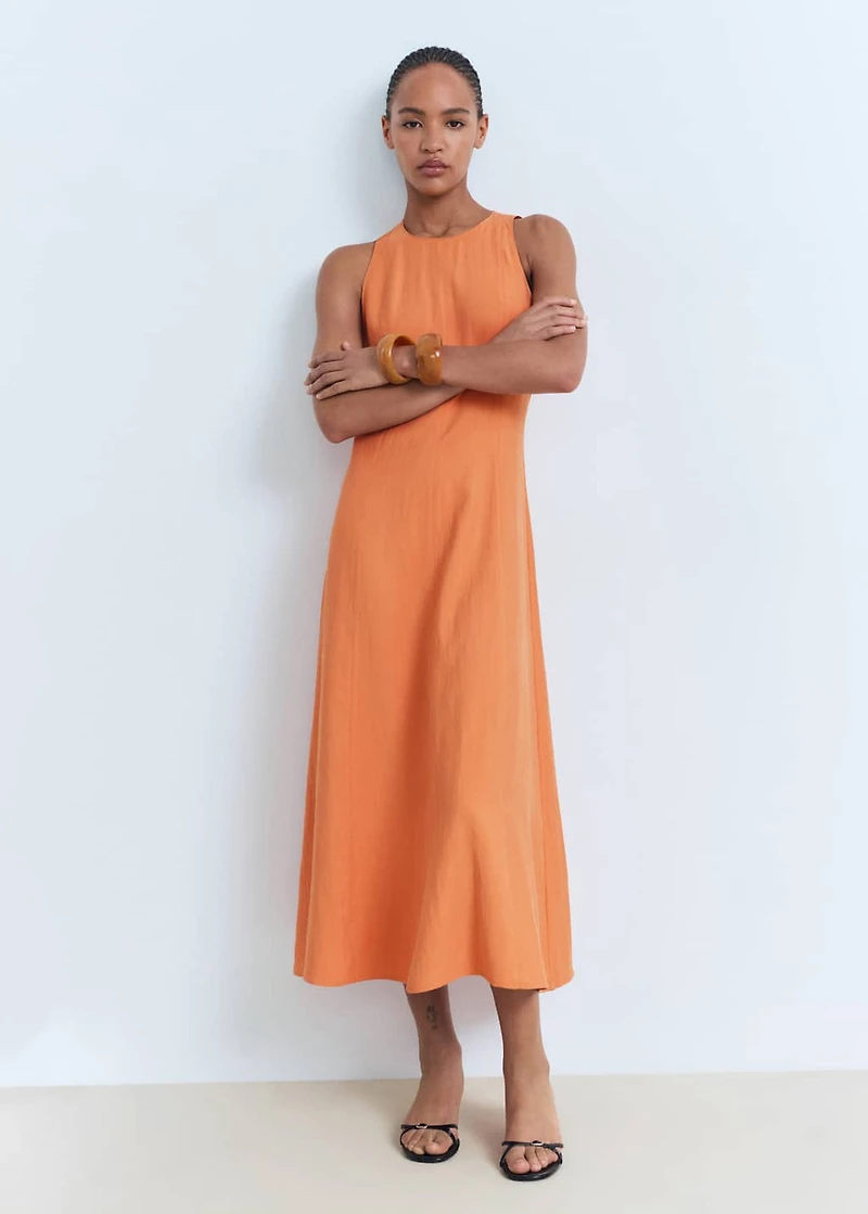 Flared midi-dress