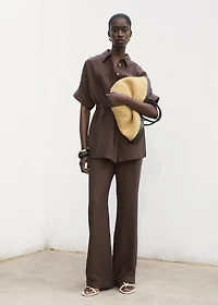 Lyocell pants with elastic waistband