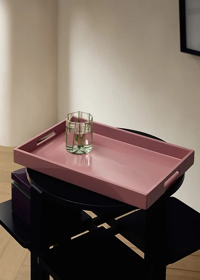 Medium lacquered colored decorative tray