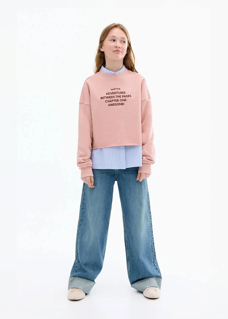 Printed message sweatshirt