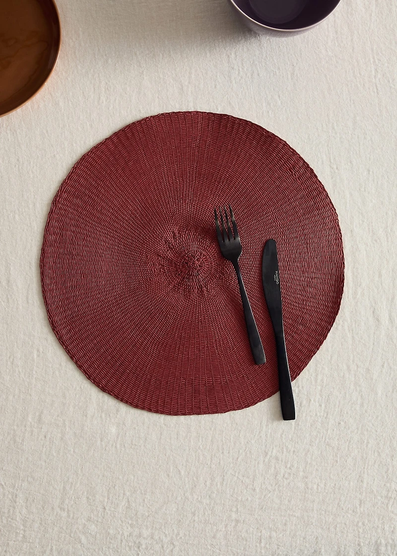 Colored paper placemat