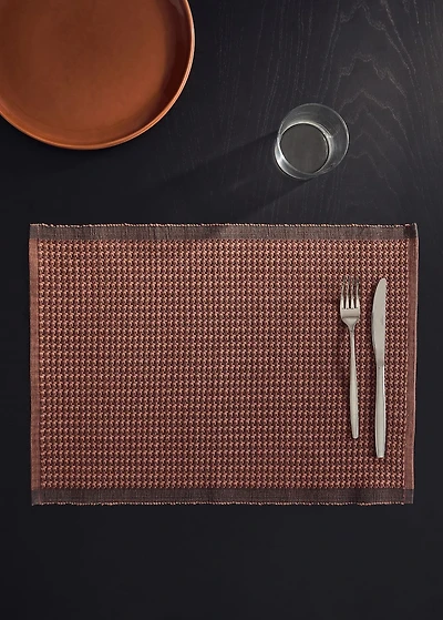 Cotton checked placemat