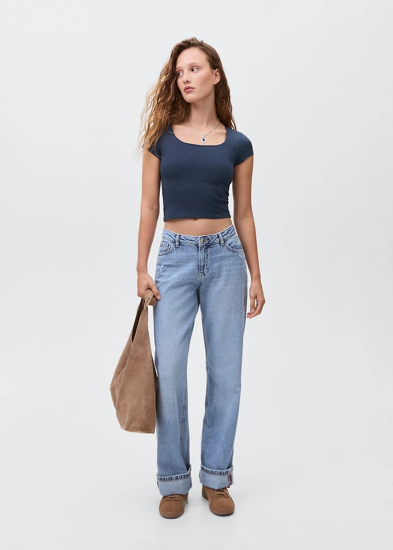 Fitted cotton t-shirt