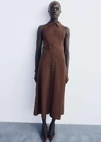 Belt shirt dress