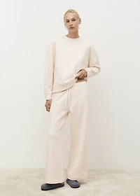 Fluid long cotton pants