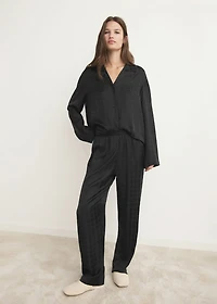 Rayon check pajama pants