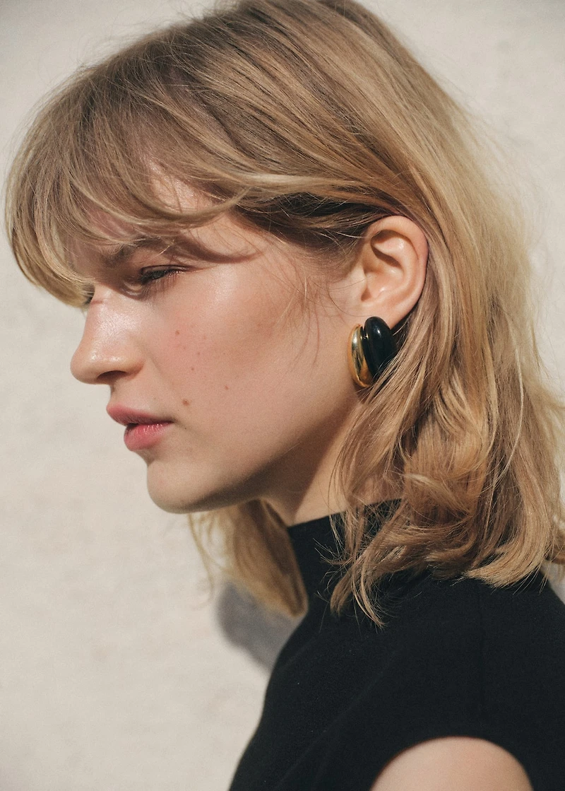 Mixed resin earrings