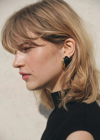 Mixed resin earrings