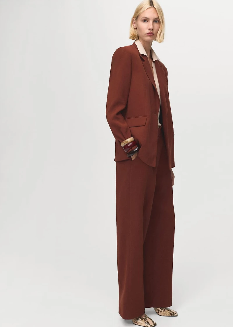 Modal straight-fit pants