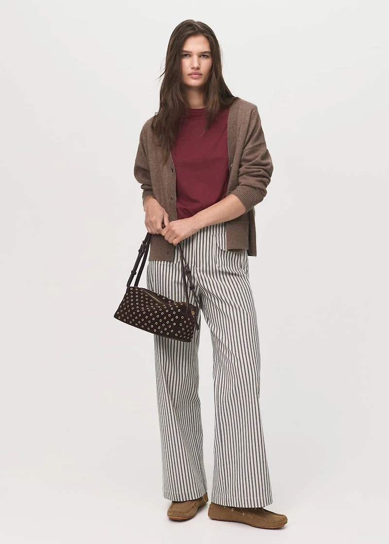 Striped pants with pockets