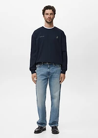 100% cotton sweatshirt text