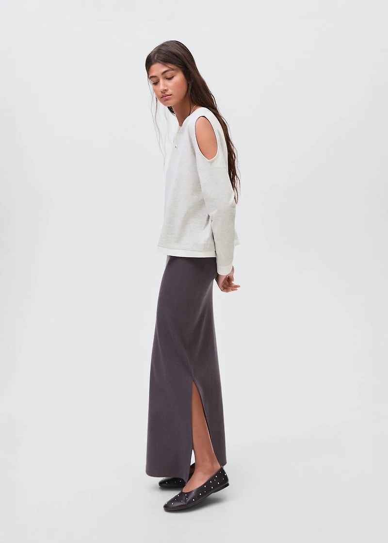 Cotton t-shirt with cut-out