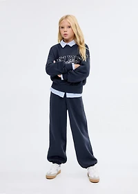 Embroidered cotton sweatshirt