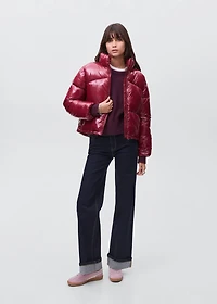 Shiny quilted anorak