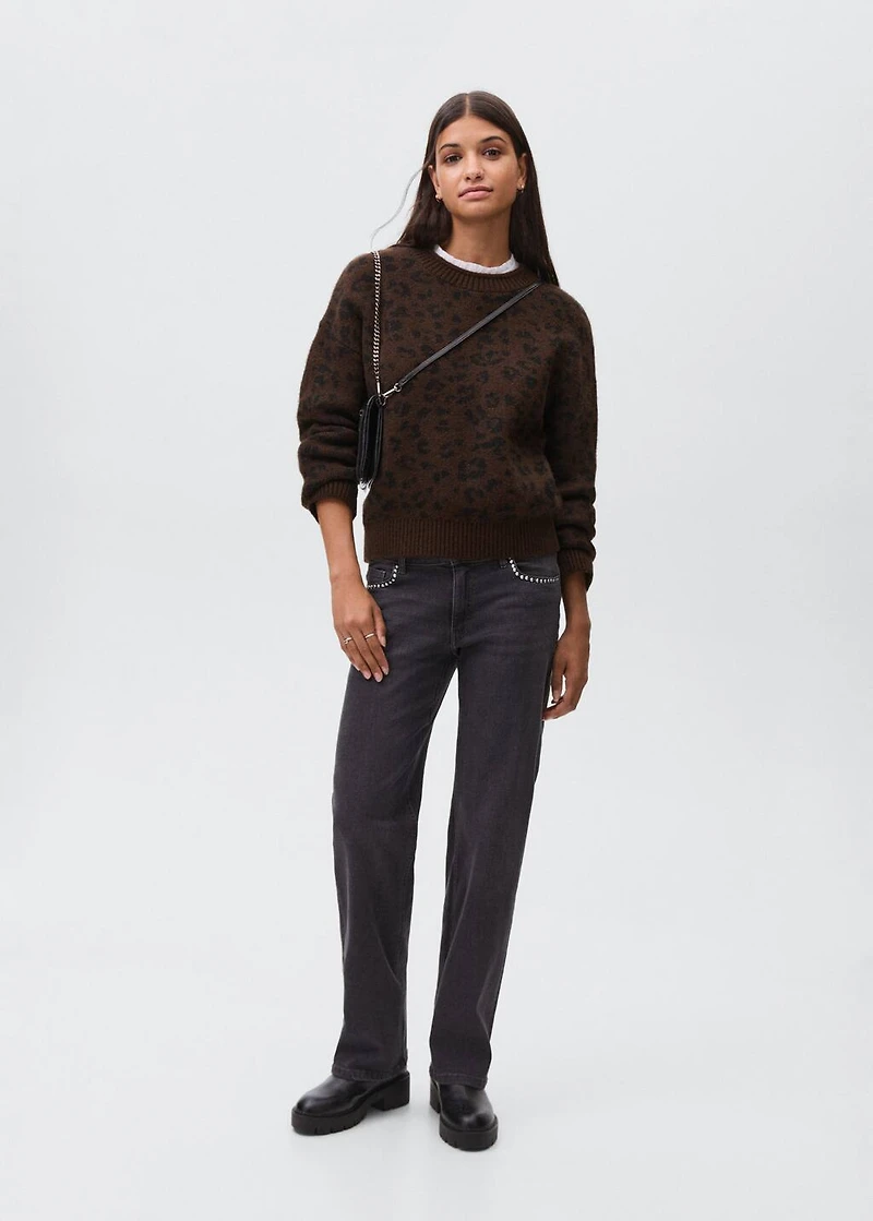 Leopard pattern sweater