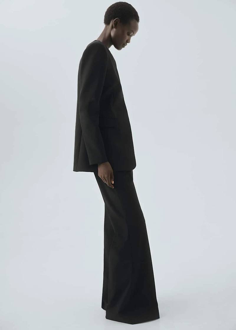 Straight-fit suit pants