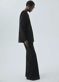 Straight-fit suit pants