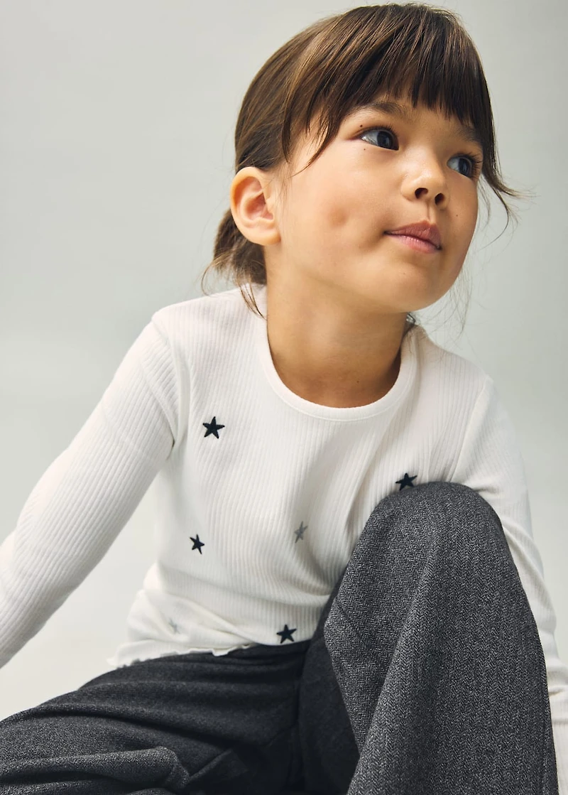 Embroidered stars T-shirt