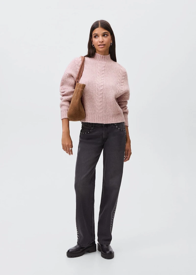 Textured knit sweater