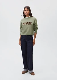 Knit embroidered sweater