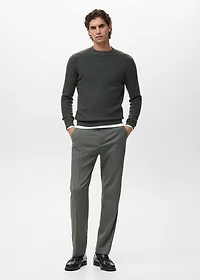 Knitted ribbed sweater