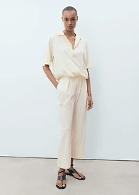 Crop puffed shirt