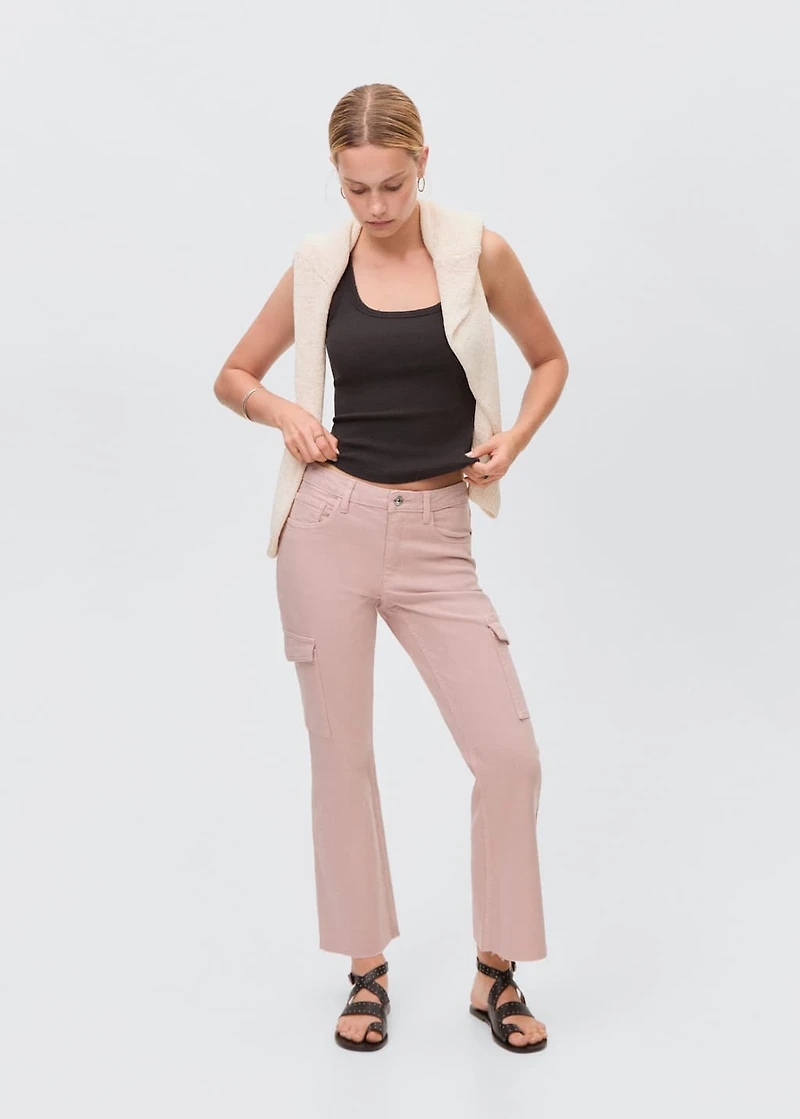 Flared cargo jeans