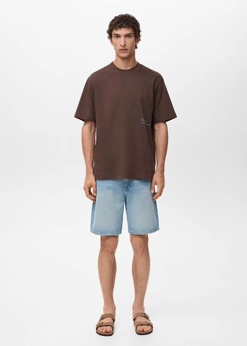 T-shirt with printed patch