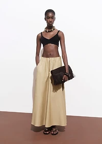 Flared cotton skirt