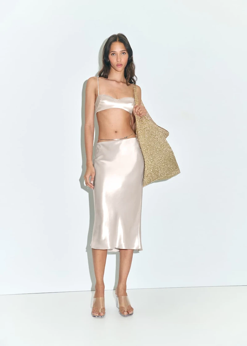 Satin crop top