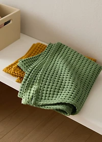 Children's waffle cotton washbasin towel