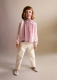 Seamless jeans with frayed hem