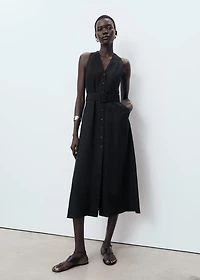 Lyocell dress with belt