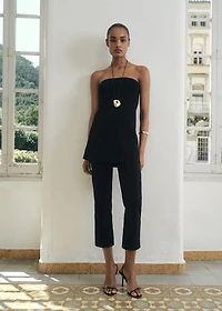 Strapless knitted top