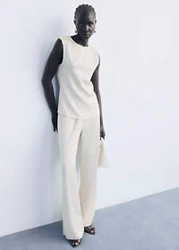 Pleated knitted top