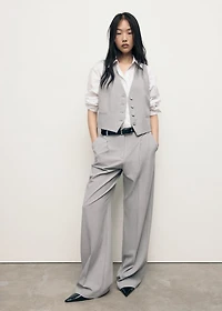 Pinstriped suit vest