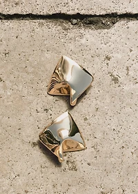 Irregular metallic earrings