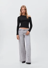 Asymmetric cotton T-shirt