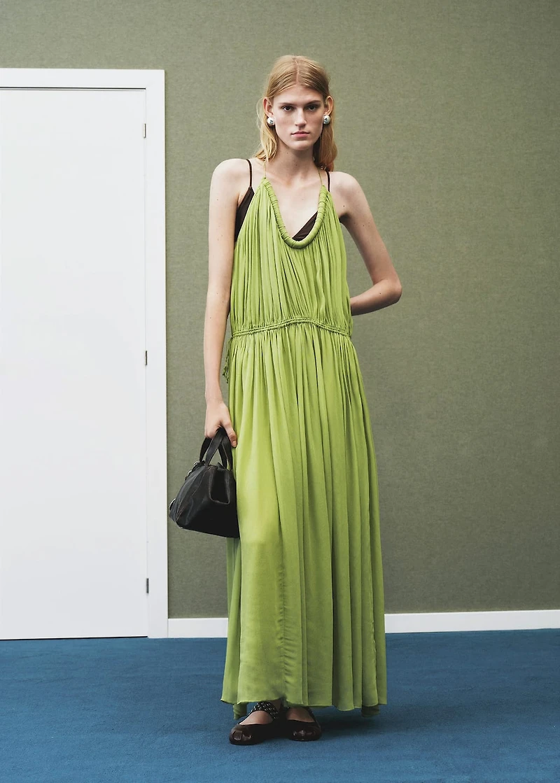 Oversized pleated dress
