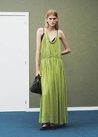 Oversized pleated dress