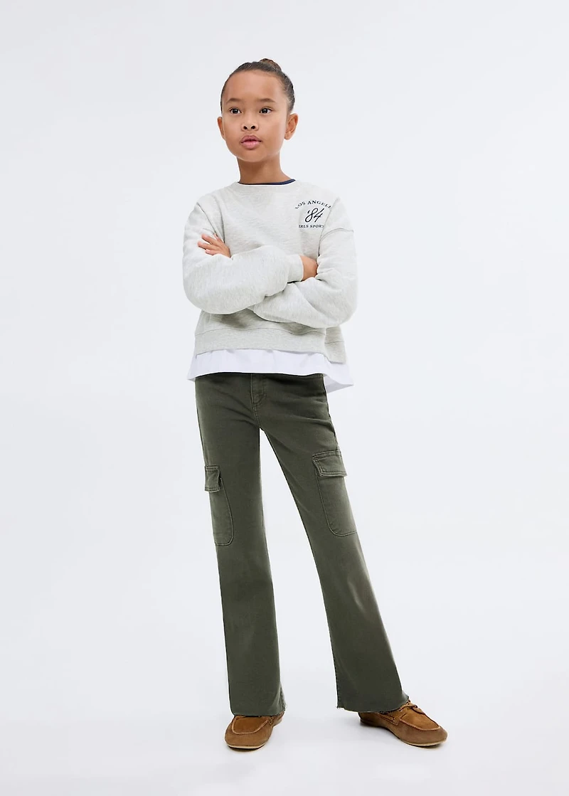 Shirt hem sweatshirt