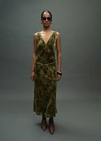 Jacquard V-neck dress