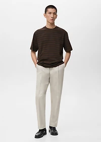 100% cotton relaxed-fit striped t-shirt