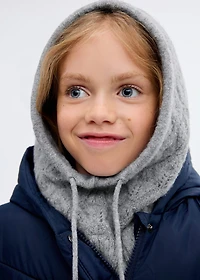 Knitted hooded beanie