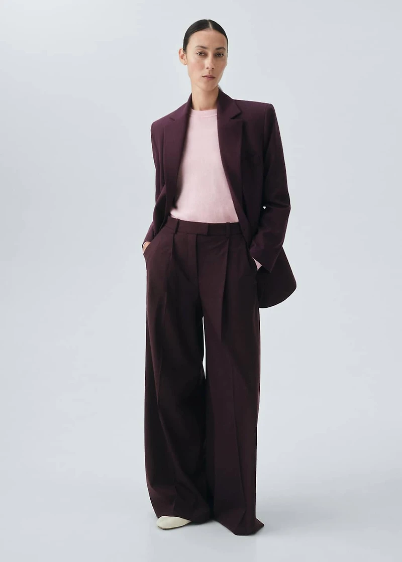 Wool-blend suit jacket