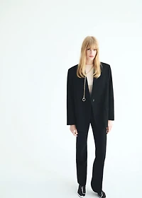Mid-rise flare pants