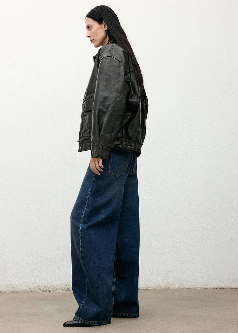 Mid-rise balloon jeans
