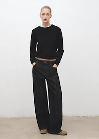 Balloon jeans with patches