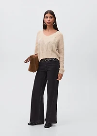 Cable-knit sweater