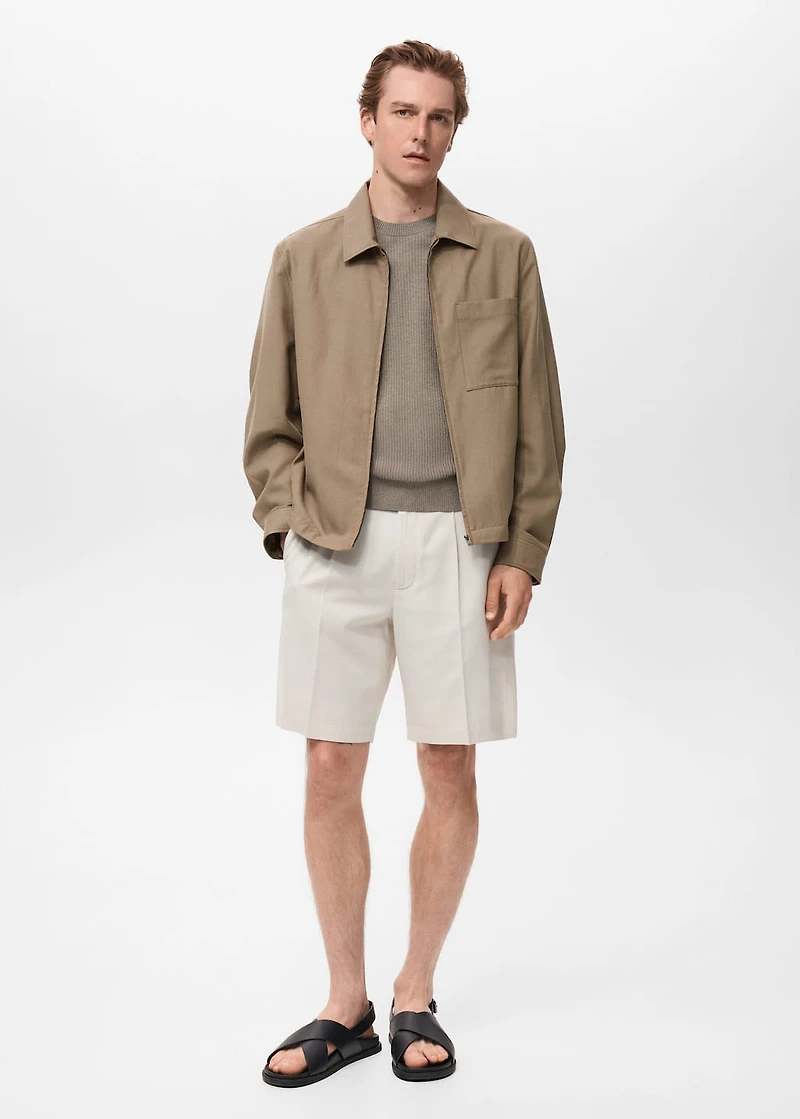 Lyocell jacket with pockets
